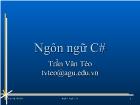 Chương 2: Căn bản Ngôn ngữ C#