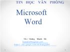 Chương 2 Giới thiệu về Microsoft Word