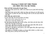 Chương 2: Khảo sát hiện trạng xác định yêu cầu hệ thống