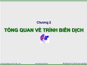 Chương 2 Tổng quan về trình biên dịch