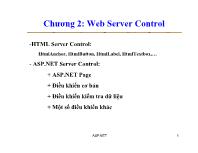 Chương 2: Web Server Control