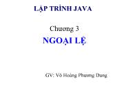 Chương 3 Ngoại lệ