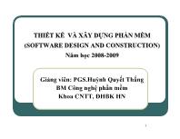 Chương 3. Xây dựng phầnmềm (Software construction)