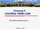 Chương 4 Chương trình con