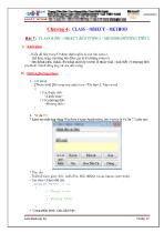 Chương 4: Class – object – method