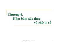 Chương 4. Hàm băm xác thực và chữ kí số