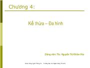 Chương 4 Kế thừa – Đa hình