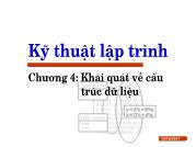 Chương 4: Khái quát về cấu trúc dữ liệu