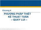 Chương 4 Phương pháp thiết kế thuật toán – quay lui –