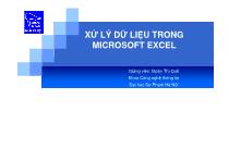 Chương 5: Cơ bản về bảng tính Excel