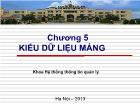 Chương 5 Kiểu dữ liệu mảng