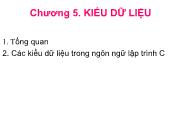 Chương 5. Kiểu dữ liệu