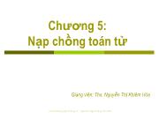 Chương 5: Nạp chồng toán tử