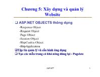 Chương 5: Xây dựng và quản lý Website