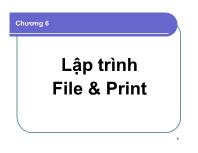 Chương 6 Lập trình File & Print