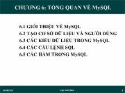 Chương 6: Tổng quan về MySQL