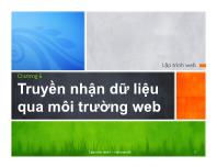 Chương 6 Truyền nhận dữ liệu qua môi trường web