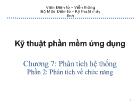 Chương 7: Phân tích hệ thống Phần 2: Phân tích về chức năng