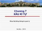 Chương 7 Xâu kí tự