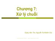 Chương 7: Xử lý chuỗi