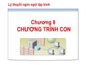 Chương 8 Chương trình con