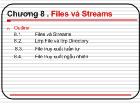 Chương 8 . Files và Streams