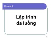 Chương 8 Lập trình đa luồng