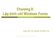 Chương 8: Lập trình với Windows Forms