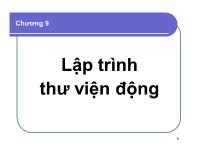 Chương 9 Lập trình thư viện động