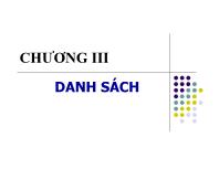 Chương III Danh sách