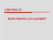 Chương IV Hàm trong javascript