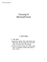 Chương IV Microsoft Excel