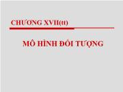 Chương XVII(tt) Mô hình đối tượng