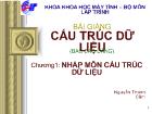 Chương1: Nhập môn cấu trúc dữ liệu