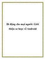 Di động cho mọi người: Giới thiệu sơ lược về Android