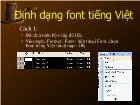 Định dạng font tiếng Việt