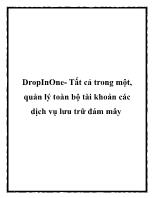 DropInOne- Tất cả trong một, quản lý toàn bộ tài khoản các dịch vụ lưu trữ đám mây