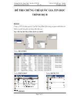 Ðề thi chứng chỉ tin học quốc gia trình độ B Đề số 4