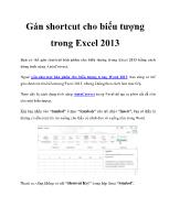 Gán shortcut cho biểu tượng trong Excel 2013