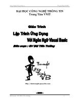 Giáo Trình Lập trình ứng dụng với ngôn ngữ Visual Basic