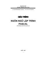 Giáo trình ngôn ngữ lập trình pascal