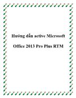 Hướng dẫn active Microsoft Office 2013 Pro Plus RTM