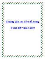 Hướng dẫn tạo biểu đồ trong Excel 2007 hoặc 2010