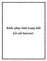 Khắc phục tình trạng mất kết nối Internet