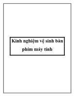 Kinh nghiệm vệ sinh bàn phím máy tính