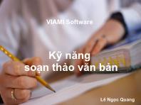 Kỹ năng soạn thảo văn bản - Lê Ngọc Quang