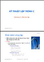 Kỹ thuật lập trình C Chương 4: Cấu trúc lặp