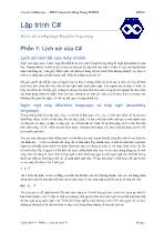 Lập trình C# - Phần 1: Lịch sử của C#