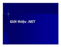 Lập trình hướng đối tượng Chương 0: Giới thiệu .NET