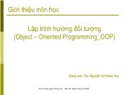 Lập trình hướng đối tượng (Object – Oriented Programming_OOP)